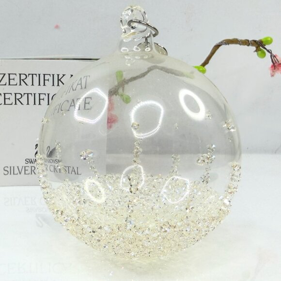 Swarovski Crystal Hanging Globe Ornament 2.75